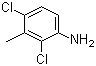 structure of CAS# 19853-79-3, 2,4-Dichloro-3-methylaniline;2,6-Dichloro-3-aminotoluene