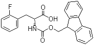 structure of CAS# 198545-46-9, Fmoc-2-fluoro-D-phenylalanine;Fmoc-D-2-Fluorophe; Fmoc-D-Phe(2-F)-OH; N-Fluorenylmethoxycarbonyl-D-2-fluorophenylalanine