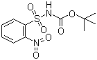 structure of CAS# 198572-71-3, N-Boc-2-nitrophenylsulfonamide;N-(tert-Butoxycarbonyl)-2-nitrobenzenesulfonamide