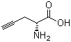 structure of CAS# 198774-27-5, D-Propargylglycine;(2S)-2-Aminopent-4-ynoic acid