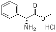 structure of CAS# 19883-41-1, D-Phenylglycine methyl ester hydrochloride;Methyl (R)-aminophenylacetate hydrochloride; (R)-(-)-2-Phenylglycine methyl ester hydrochloride
