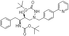 2-[(2S,3S)-3-[[(1,1-Dimethylethoxy)carbonyl]amino]-2-hydroxy-4-phenylbutyl]-2-[[4-(2-pyridinyl)phenyl]methyl]hydrazinecarboxylic acid tert-butyl ester molecular structure (CAS 198904-86-8)