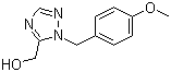 structure of CAS# 199014-14-7, (2-(4-Methoxybenzyl)-2H-1,2,4-triazol-3-yl)methanol;1-[(4-Methoxyphenyl)methyl]-1H-1,2,4-triazole-5-methanol