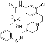 Ziprasidone mesilate molecular structure (CAS 199191-69-0)