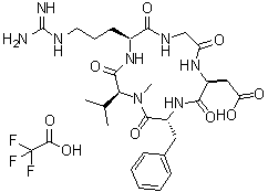 Cyclo(L-arginylglycyl-L-alpha-aspartyl-D-phenylalanyl-N-methyl-L-valyl) mono(trifluoroacetate) molecular structure (CAS 199807-35-7)