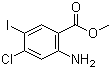 结构式 CAS# 199850-56-1, 4-氯-5-碘-2-氨基苯甲酸甲酯