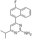 2-Amino-4-(4-fluoronaphth-1-yl)-6-isopropylpyrimidine molecular structure (CAS 199864-87-4)