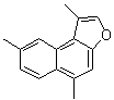 structure of CAS# 20013-76-7, 1,5,8-Trimethylnaphtho[2,1-b]furan;Furanocadalene; Furanocadinene