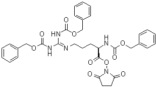 (10R)-10-[[(2,5-Dioxo-1-pyrrolidinyl)oxy]carbonyl]-3-oxo-1-phenyl-5-[[(phenylmethoxy)carbonyl]amino]-2-oxa-4,6,11-triazadodec-4-en-12-oic acid phenylmethyl ester molecular structure (CAS 200191-86-2)