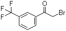 structure of CAS# 2003-10-3, 2-Bromo-1-[3-(trifluoromethyl)phenyl]-1-ethanone;3-(Trifluoromethyl)phenacyl bromide