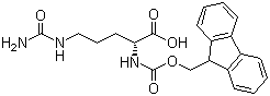 structure of CAS# 200344-33-8, Fmoc-D-citrulline;Fmoc-D-Cit-OH; (R)-2-(((9H-Fluoren-9-yl)methoxy)carbonylamino)-5-ureidopentanoic acid