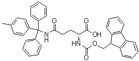 N2-[(9H-Fluoren-9-ylmethoxy)carbonyl]-N-[(4-methylphenyl)diphenylmethyl]-D-glutamine molecular structure (CAS 200638-37-5)