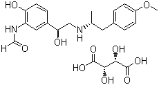 structure of CAS# 200815-49-2, Arformoterol tartrate;(R,R)-Formoterol tartrate; N-(2-Hydroxy-5-((1R)-1-hydroxy-2-(((1R)-2-(4-methoxyphenyl)-1-methylethyl)amino)ethyl)phenyl)formamide (2R,3R)-2,3-dihydroxybutanedioate (1:1)