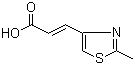 structure of CAS# 201142-75-8, (E)-3-(2-Methyl-4-thiazolyl)-2-propenoic acid