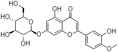 Diosmetin 7-O-beta-D-glucoside molecular structure (CAS 20126-59-4)
