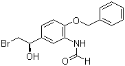 structure of CAS# 201677-59-0, (R)-N-(2-(Benzyloxy)-5-(2-bromo-1-hydroxyethyl)phenyl)formamide;(R)-N-[5-(2-Bromo-1-hydroxyethyl)-2-(phenylmethoxy)phenyl]formamide