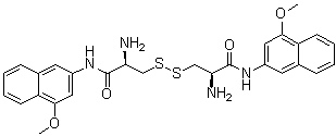结构式 CAS# 201930-05-4, [R-(R*,R*)]-3,3'-亚二硫基二[2-氨基-N-(4-甲氧基-2-萘基)丙酰胺]