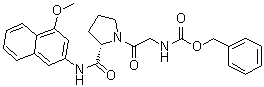 N-[(Phenylmethoxy)carbonyl]glycyl-N-(4-methoxy-2-naphthalenyl)-L-prolinamide molecular structure (CAS 201983-16-6)