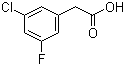 (3-Chloro-5-fluorophenyl)acetic acid molecular structure (CAS 202001-00-1)