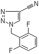 structure of CAS# 202003-06-3, 4-Cyano-1-(2,6-difluorobenzyl)-1H-1,2,3-triazole