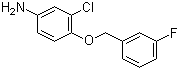 结构式 CAS# 202197-26-0, 3-氯-4-(3-氟苄氧基)苯胺