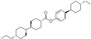 (all-trans)-4'-Propyl-[1,1'-bicyclohexyl]-4-carboxylic acid 4-(4-ethylcyclohexyl)phenyl ester molecular structure (CAS 202830-70-4)