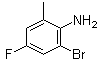 2-Bromo-4-fluoro-6-methylaniline molecular structure (CAS 202865-77-8)