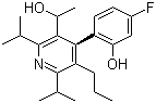 structure of CAS# 202917-18-8, (alphaR,4S)-4-(4-Fluoro-2-hydroxyphenyl)-alpha-methyl-2,6-bis(1-methylethyl)-5-propyl-3-pyridinemethanol