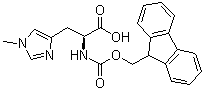 structure of CAS# 202920-22-7, N-[(9H-Fluoren-9-ylmethoxy)carbonyl]-1-methyl-L-histidine