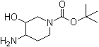 结构式 CAS# 203503-03-1, 4-氨基-3-羟基哌啶-1-羧酸叔丁酯