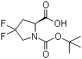 structure of CAS# 203866-15-3, N-BOC-4,4-difluoro-L-proline;(S)-1-(tert-Butoxycarbonyl)-4,4-difluoropyrrolidine-2-carboxylic acid