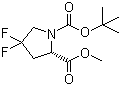 structure of CAS# 203866-17-5, tert-Butyl (2S)-2-(methoxycarbonyl)-4,4-difluoropyrrolidine-1-carboxylate;1-tert-Butyl 2-methyl (S)-4,4-difluoropyrrolidine-1,2-dicarboxylate; (S)-4,4-Difluoro-1,2-pyrrolidinedicarboxylic acid 1-(1,1-dimethylethyl) 2-methyl ester
