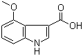structure of CAS# 203937-50-2, 4-Methoxy-1H-indole-3-carboxylic acid