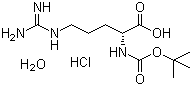 N-[(1,1-Dimethylethoxy)carbonyl]-D-arginine monohydrochloride monohydrate molecular structure (CAS 204070-00-8)