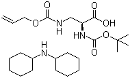 结构式 CAS# 204197-28-4, N-叔丁氧羰基-N'-烯丙氧基羰基-L-2,3-二氨基丙酸二环己胺盐