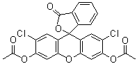 2',7'-Dichlorofluorescein diacetate molecular structure (CAS 2044-85-1)