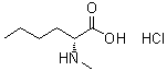 结构式 CAS# 2044710-37-2, N-甲基-D-正亮氨酸盐酸盐