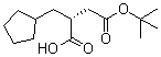 结构式 CAS# 204637-77-4, (2R)-2-(环戊基甲基)-丁二酸 4-叔丁酯