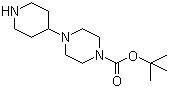 structure of CAS# 205059-24-1, tert-Butyl 4-(piperidin-4-yl)piperazine-1-carboxylate;2-Methylpropan-2-yl 4-(piperidin-4-yl)piperazine-1-carboxylate; 4-(Piperidin-4-yl)piperazine-1-carboxylic acid tert-butyl ester