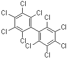 structure of CAS# 2051-24-3, Decachlorobiphenyl;2,2',3,3',4,4',5,5',6,6'-Decachloro-1,1'-biphenyl; CB 209; DCB; Decachlorobiphenyl; PCB 209; Perchlorobiphenyl