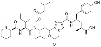 Tubulysin A molecular structure (CAS 205304-86-5)