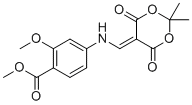 Methyl 4-(((2,2-dimethyl-4,6-dioxo-1,3-dioxan-5-ylidene)methyl)amino)-2-methoxybenzoate molecular structure (CAS 205448-64-2)
