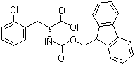 Fmoc-2-chloro-D-phenylalanine molecular structure (CAS 205526-22-3)