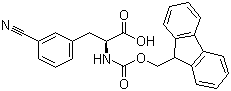 Fmoc-L-3-cyanophenylalanine molecular structure (CAS 205526-36-9)