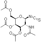 structure of CAS# 20590-45-8, 2-Acetamido-3,4,6-tri-O-acetyl-2-deoxy-beta-D-glucopyranosyl isothiocyanate