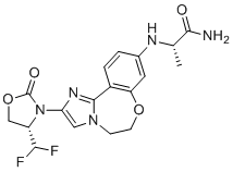 structure of CAS# 2060571-02-8, Inavolisib;(2S)-2-[[2-[(4S)-4-(difluoromethyl)-2-oxo-1,3-oxazolidin-3-yl]-5,6-dihydroimidazo[1,2-d][1,4]benzoxazepin-9-yl]amino]propanamide