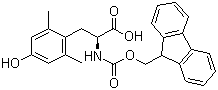 结构式 CAS# 206060-54-0, N-芴甲氧羰基-2,6-二甲基-L-酪氨酸