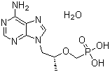 Tenofovir monohydrate molecular structure (CAS 206184-49-8)