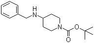 结构式 CAS# 206273-87-2, 1-Boc-4-苄氨基哌啶; 4-苄氨基哌啶-1-甲酸叔丁酯