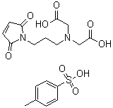 N-(Carboxymethyl)-N-[3-(2,5-dihydro-2,5-dioxo-1H-pyrrol-1-yl)propyl]glycine mono(4-methylbenzenesulfonate) molecular structure (CAS 207613-07-8)